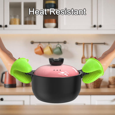 Mini guantes de silicona para horno y freidora de aire, 6 unidades