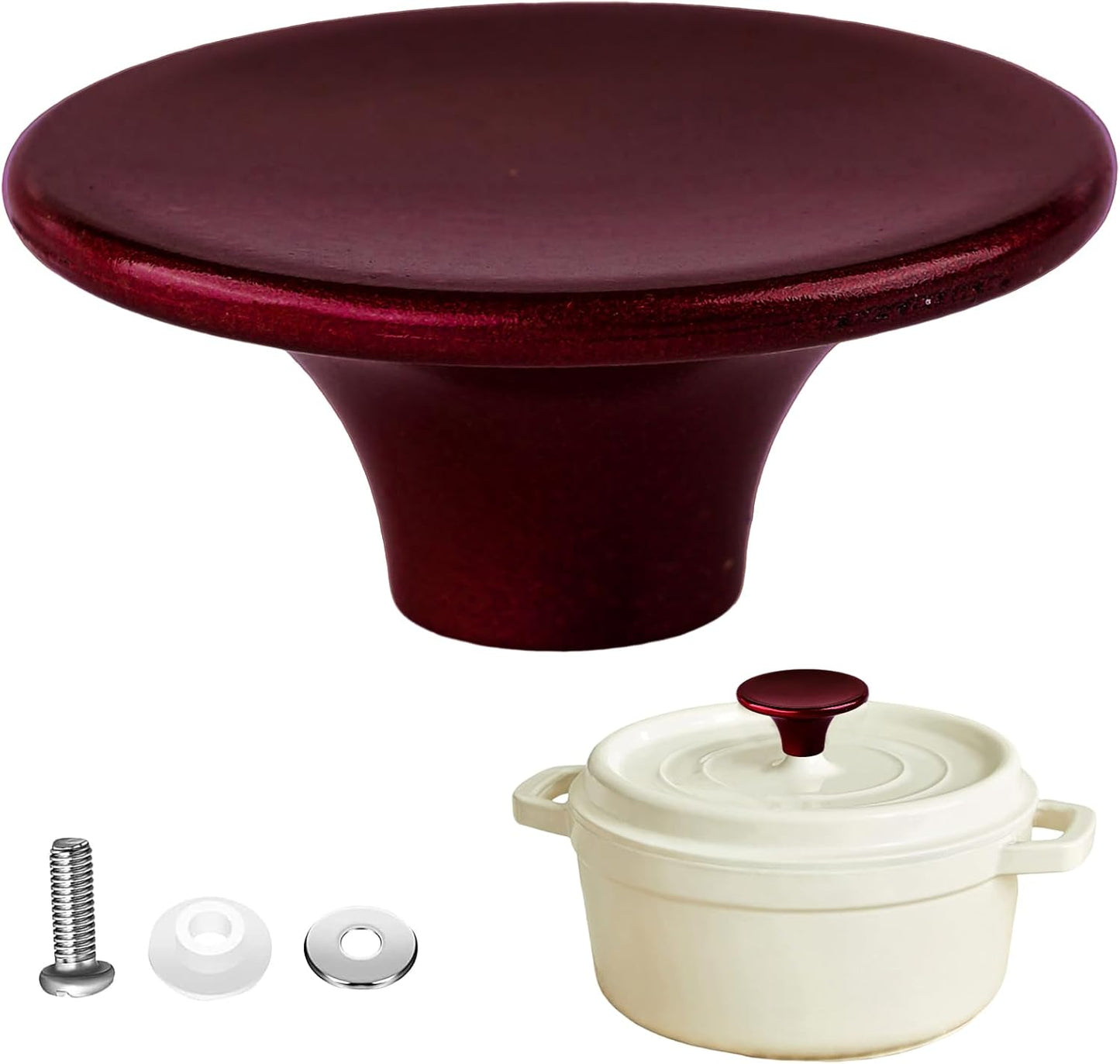 Pomo repuesto tapa horno holandés acero inox comp Le Creuset