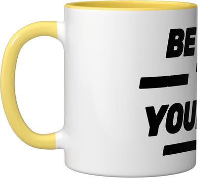 Taza Cerámica Elección Consciente Amarillo/Blanco