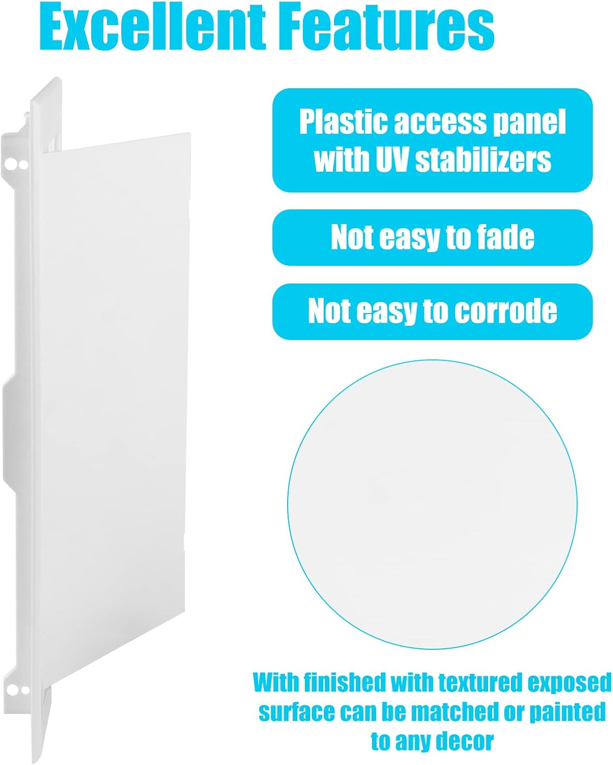 Panel plástico 8x12pulg para techo puertas reforzadas