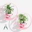 Soporte metal para colgar plantas sala entrada decoración