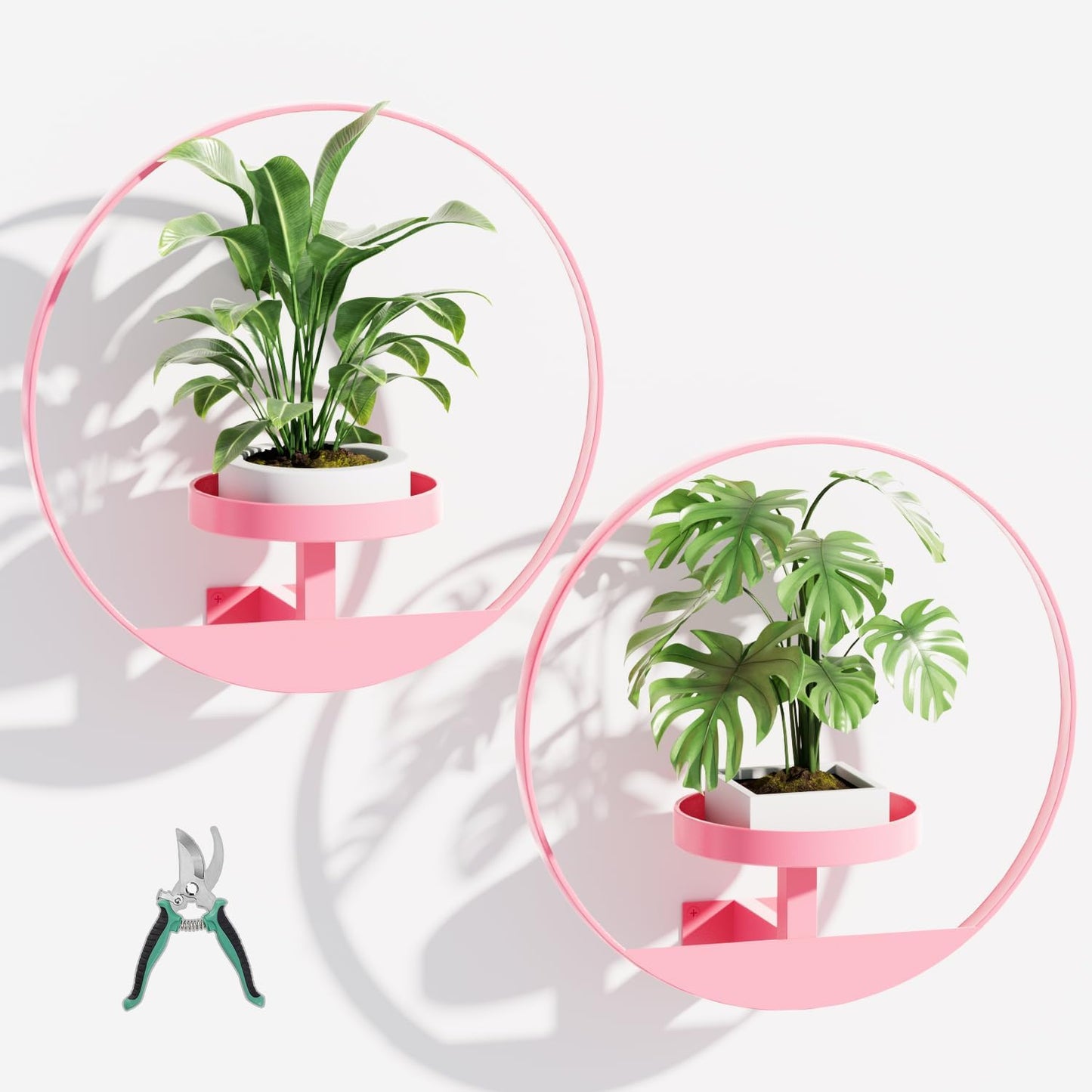 Soporte metal para colgar plantas sala entrada decoración