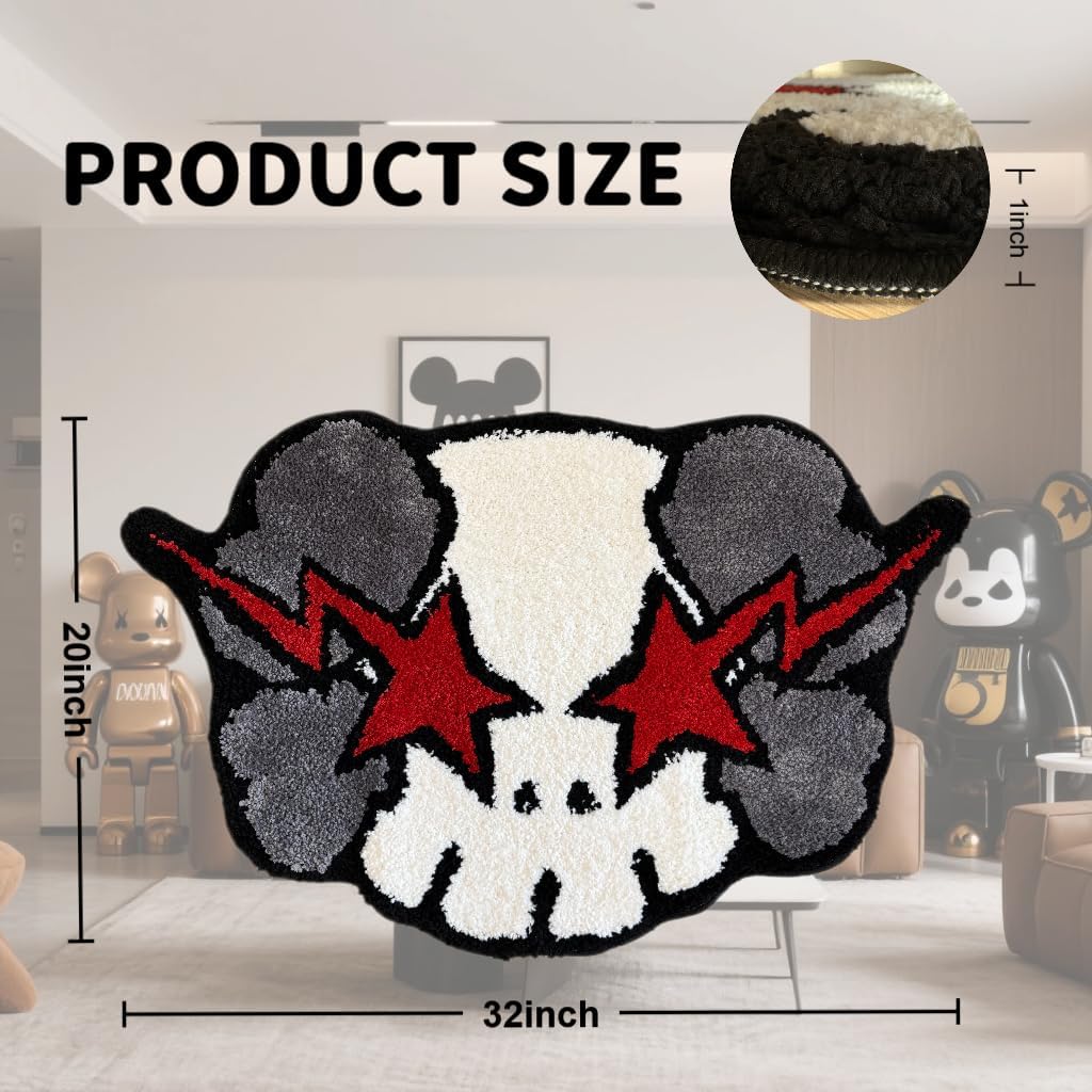 Alfombra gráfica 32x20pulg antideslizante dormitorio baño