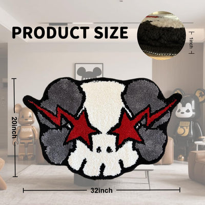 Alfombra gráfica 32x20pulg antideslizante dormitorio baño