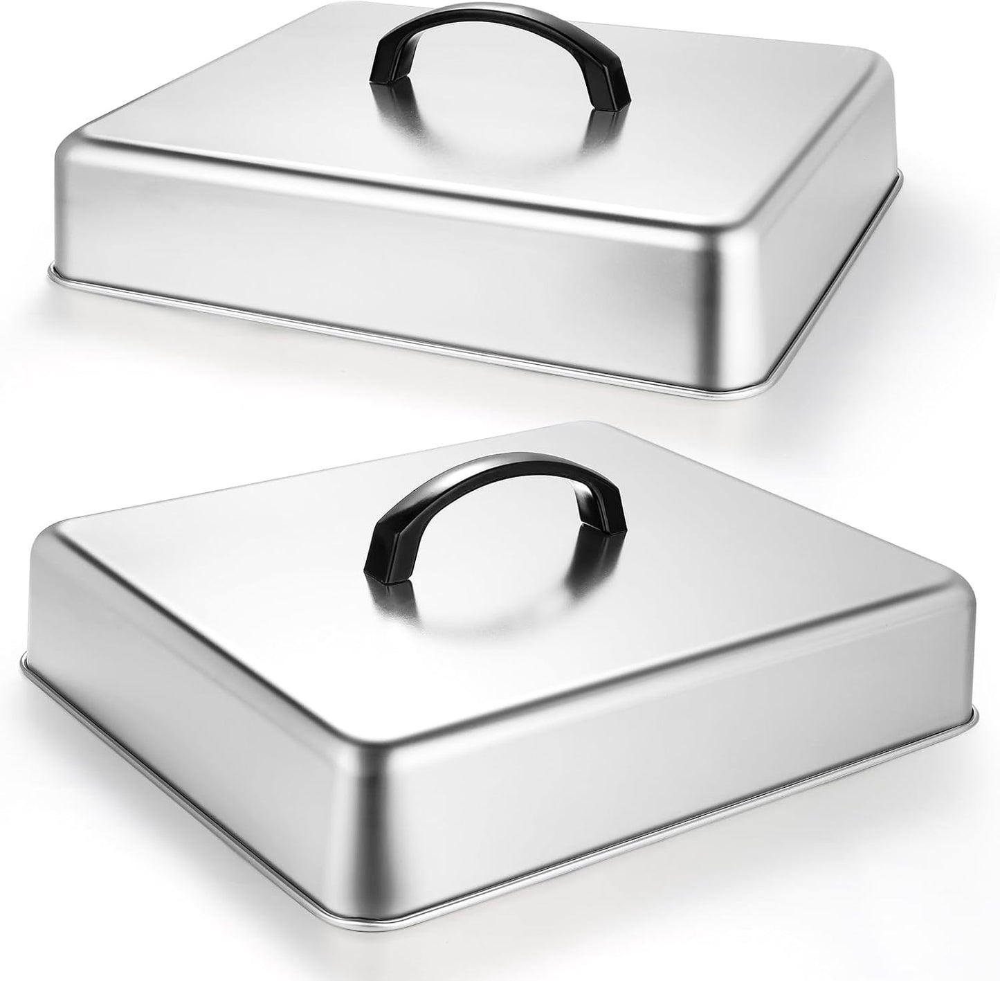 2 Tapas Rectangulares Acero Inox para Queso Parrilla