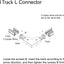 Conector H Track 90 Grados Accesorio Iluminación Blanco