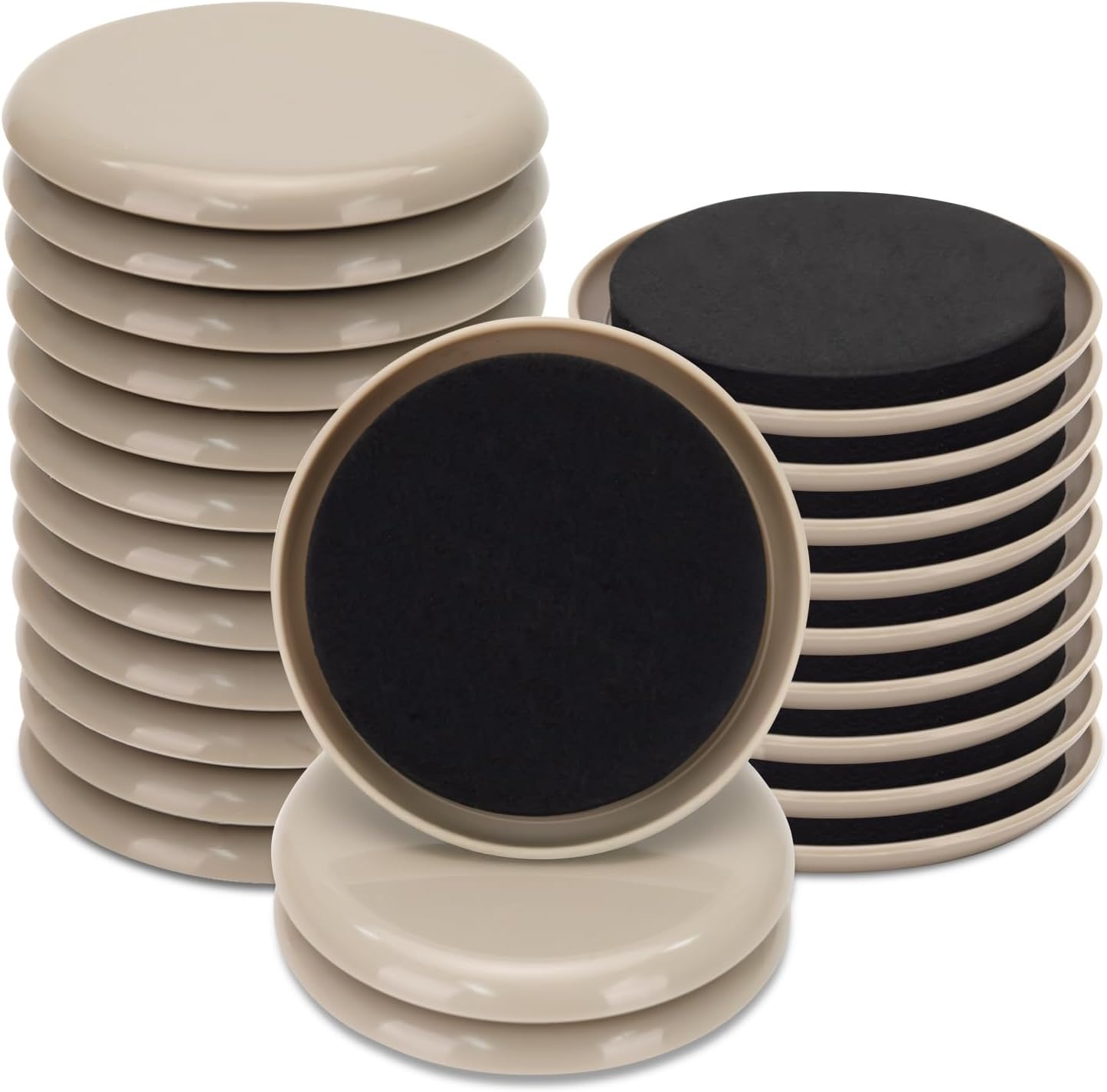 24 Deslizadores Muebles Plástico 3.5pulg Resistentes