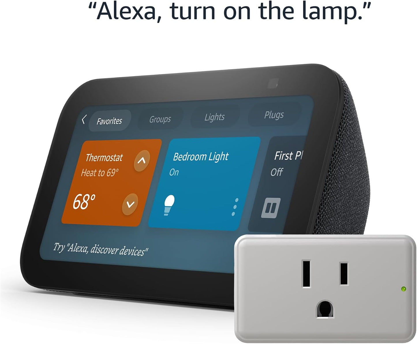 Echo Show 5 con enchufe inteligente Legrand