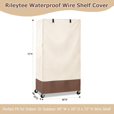 Cubierta estante alambre 600D impermeable 48pulg
