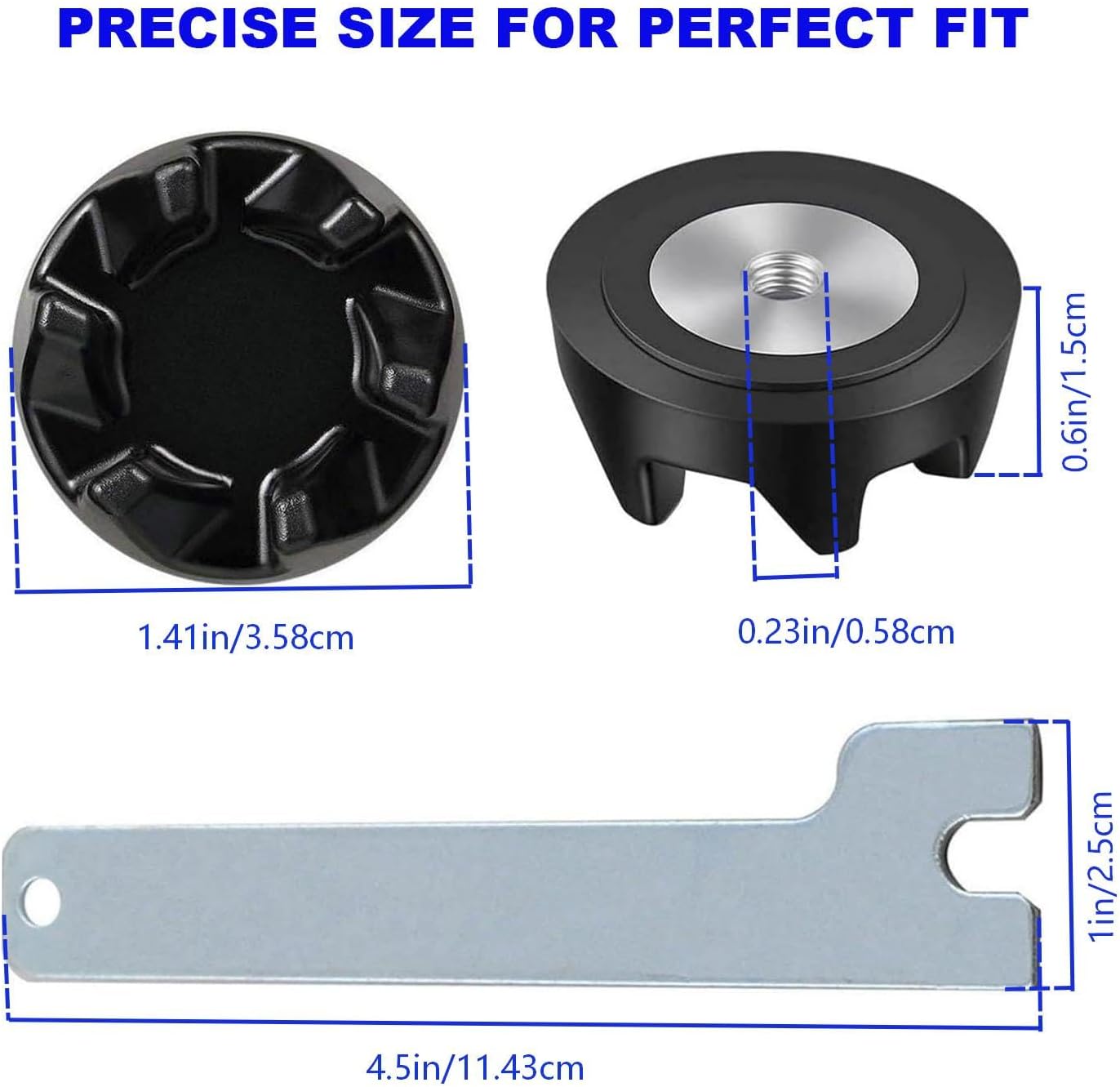 Acoplador licuadora KitchenAid 3 pzas kit llave inglesa
