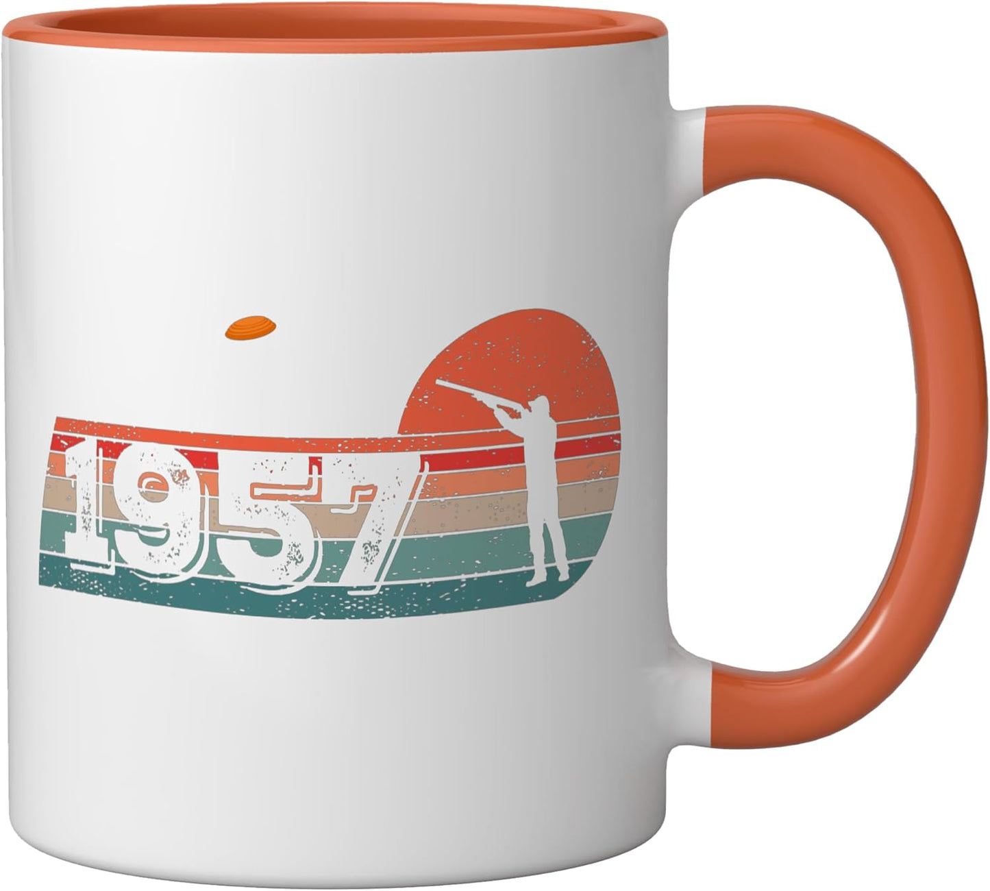 Taza de cerámica vintage para disparo de palomas de arcilla 1957