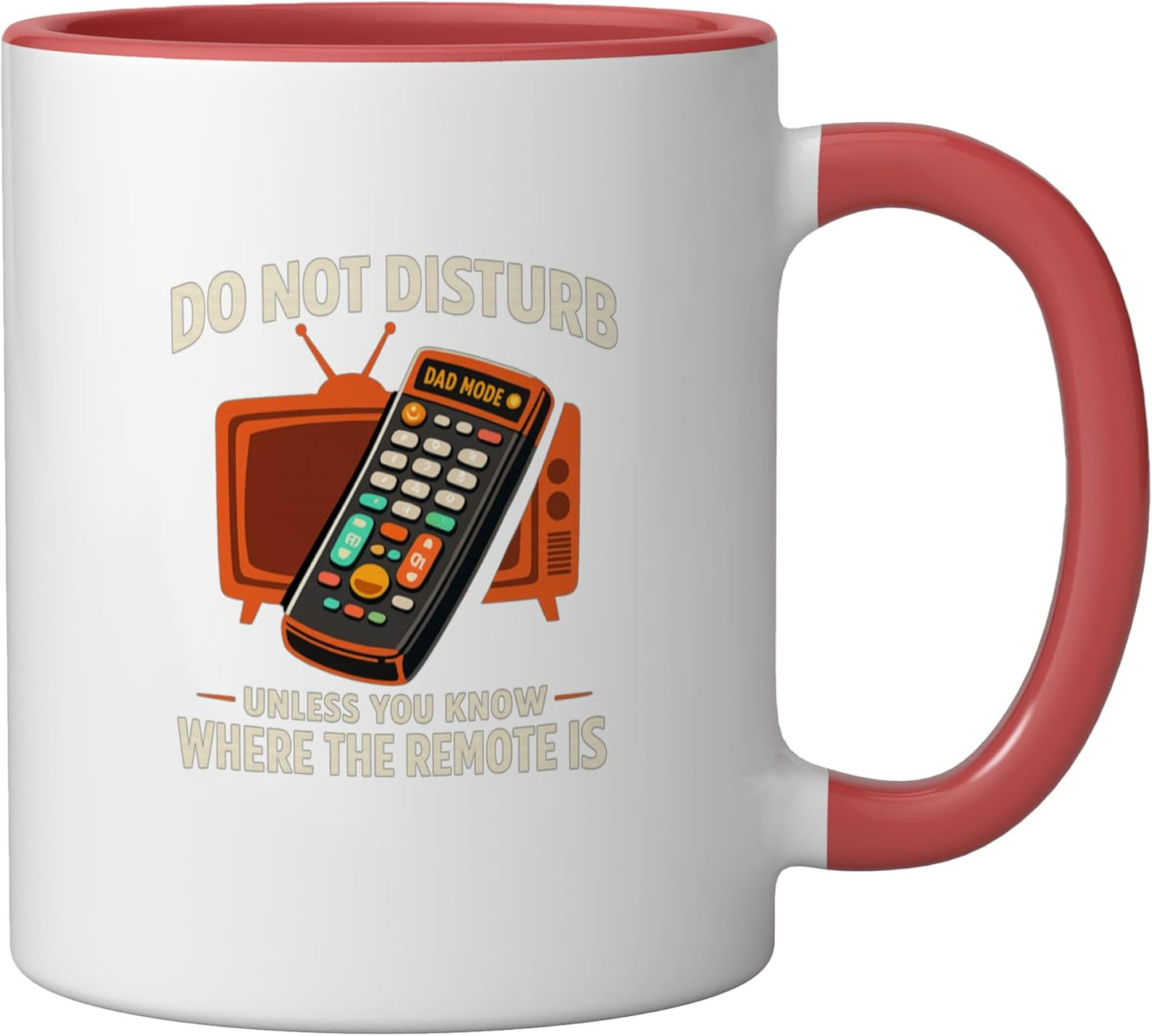 Taza Cerámica con Control Remoto Rojo/Blanco
