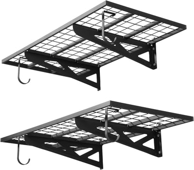Estantería garaje 2 niveles acero 2x4ft con ganchos