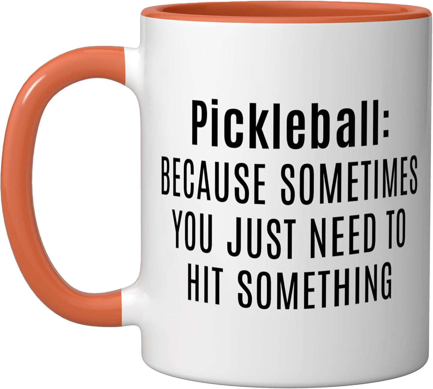 Taza Cerámica Pickleball Color Naranja/Blanco