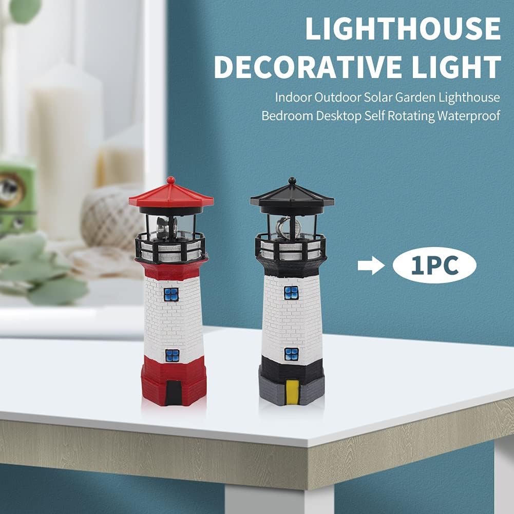 Faro LED solar para interior exterior luces giratorias impermeables