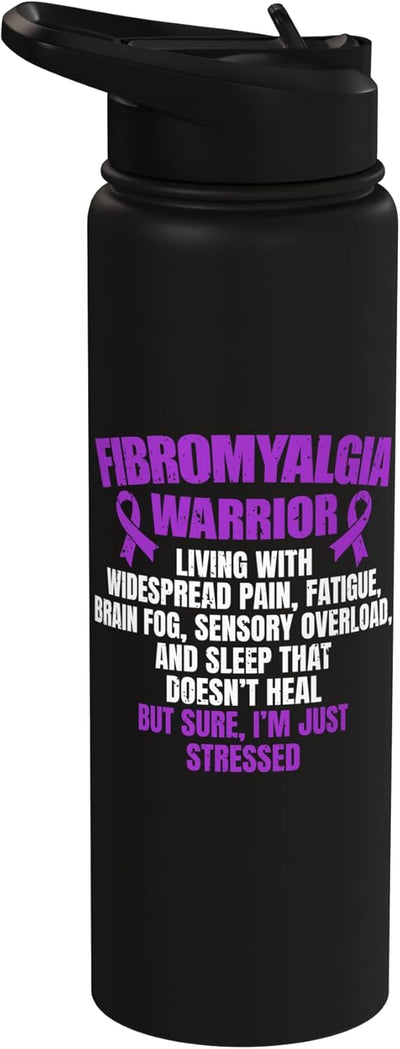 Botella de agua acero inoxidable aislada para fibromialgia