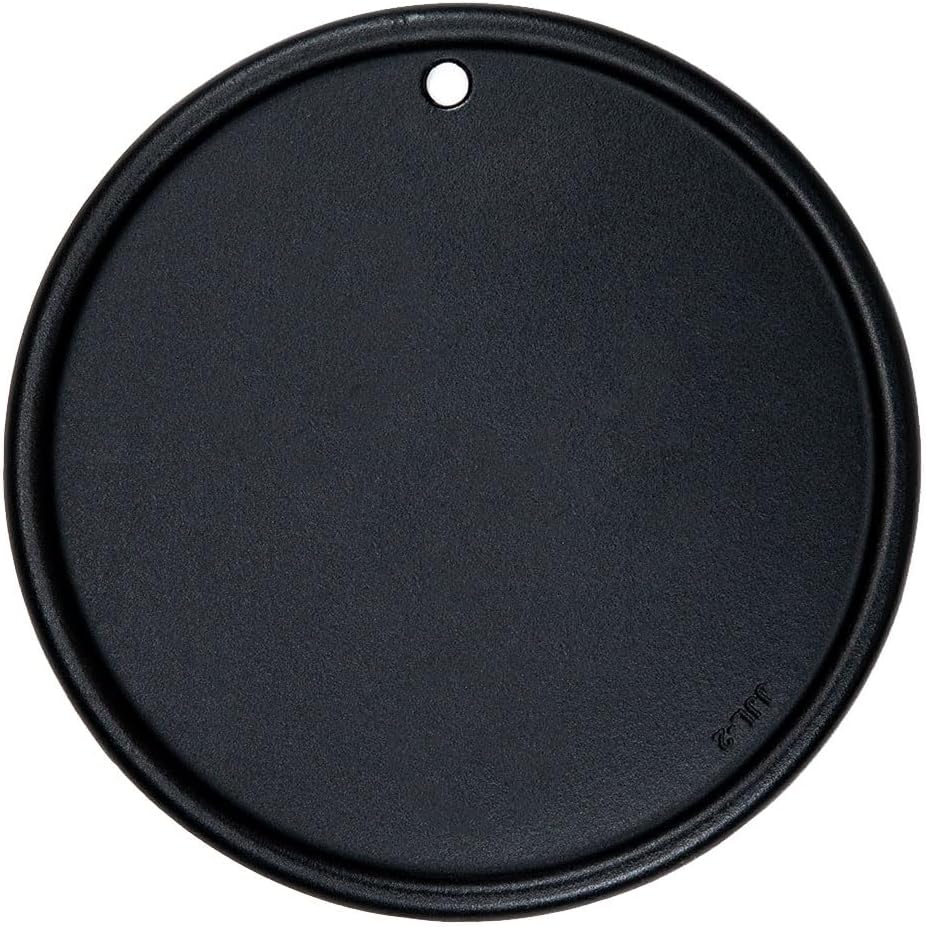 Plato hierro fundido porcelana redondo reversible 12pulg
