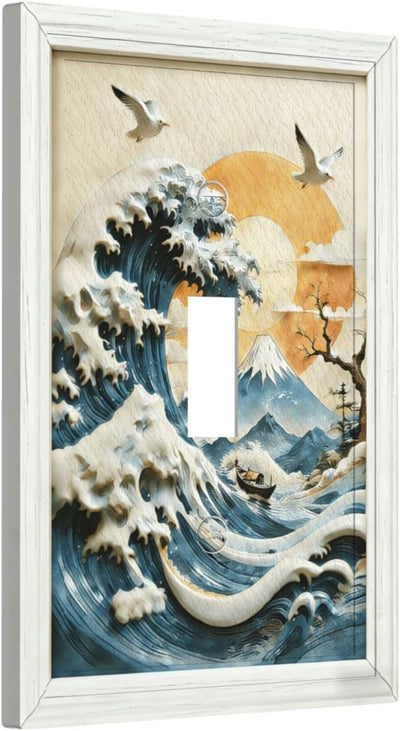 Cubiertas decorativas para interruptor de luz gran ola