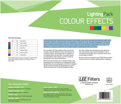 Paquete filtros gel 6 colores estudio 12 hojas