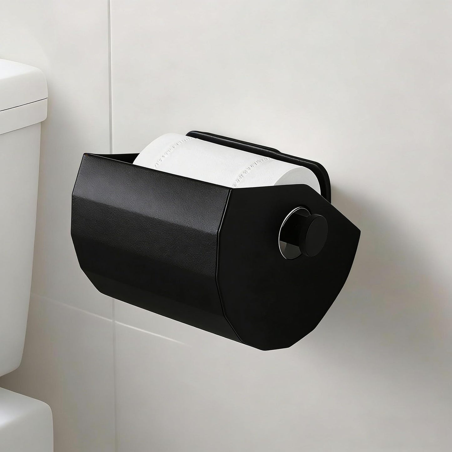 Porta rollo para mascotas antiarrancar moderno negro