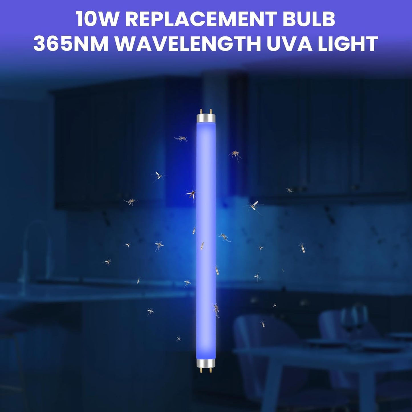 Bombilla UV T8 10W para exterminador de insectos 20W (2 pzas)