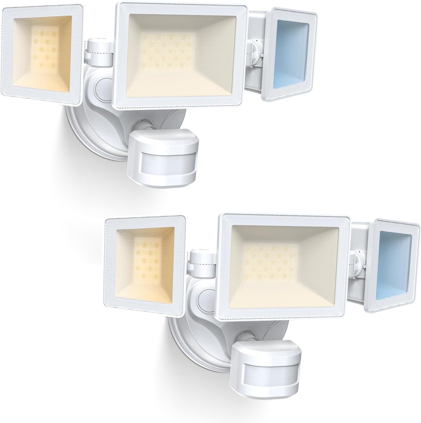 2 Luces Sensor Movimiento Exteriores 40W 4500lm 3 Modos