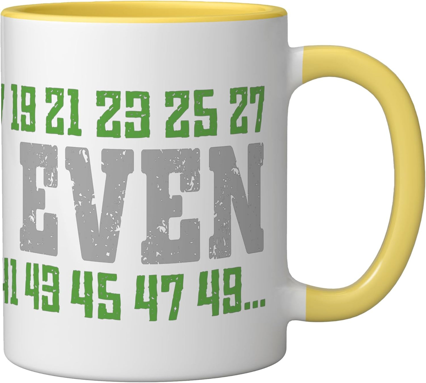 Taza Cerámica Matemáticas Chiste Números Primos Amarillo/Blanco
