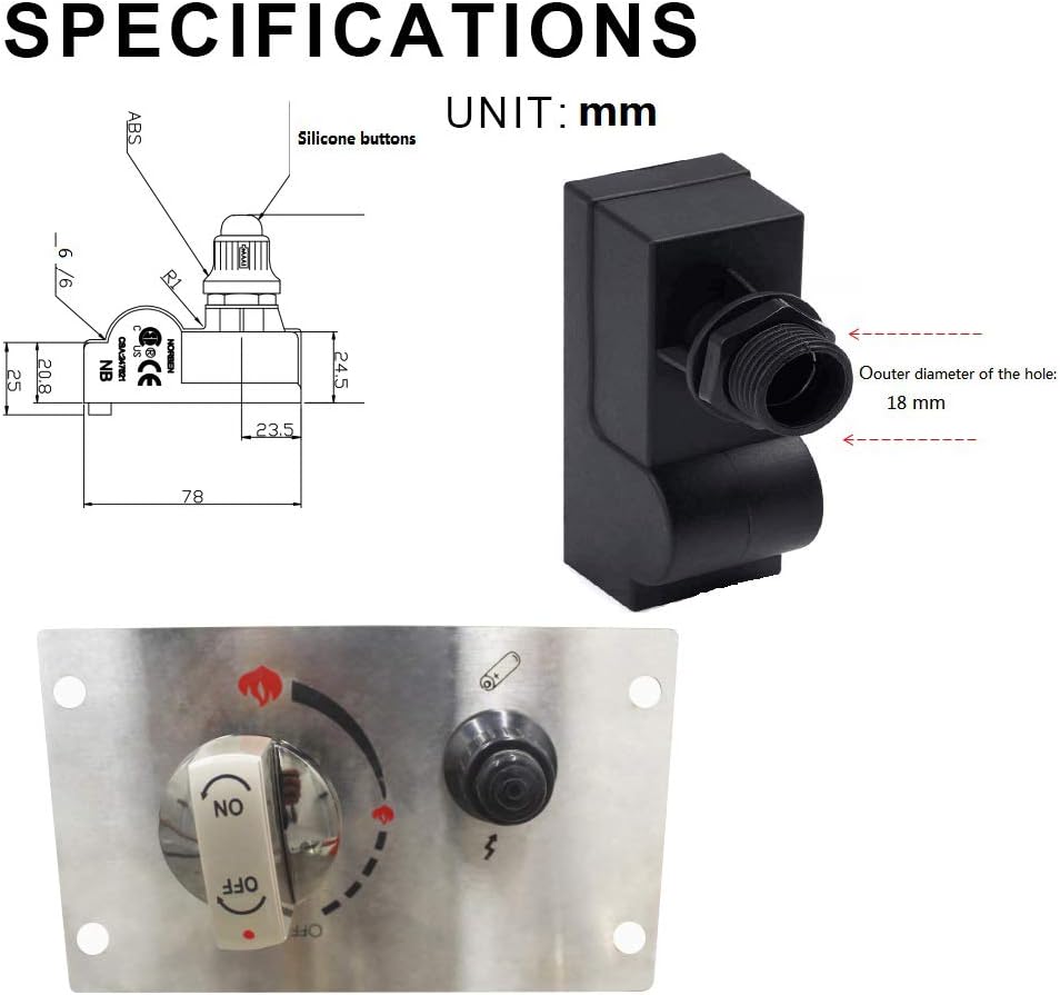 Kit encendedor chispa eléctrica 2 salidas cable 36pulg