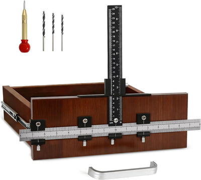 Kit plantilla hardware gabinete aluminio con 3 puntas y punzón