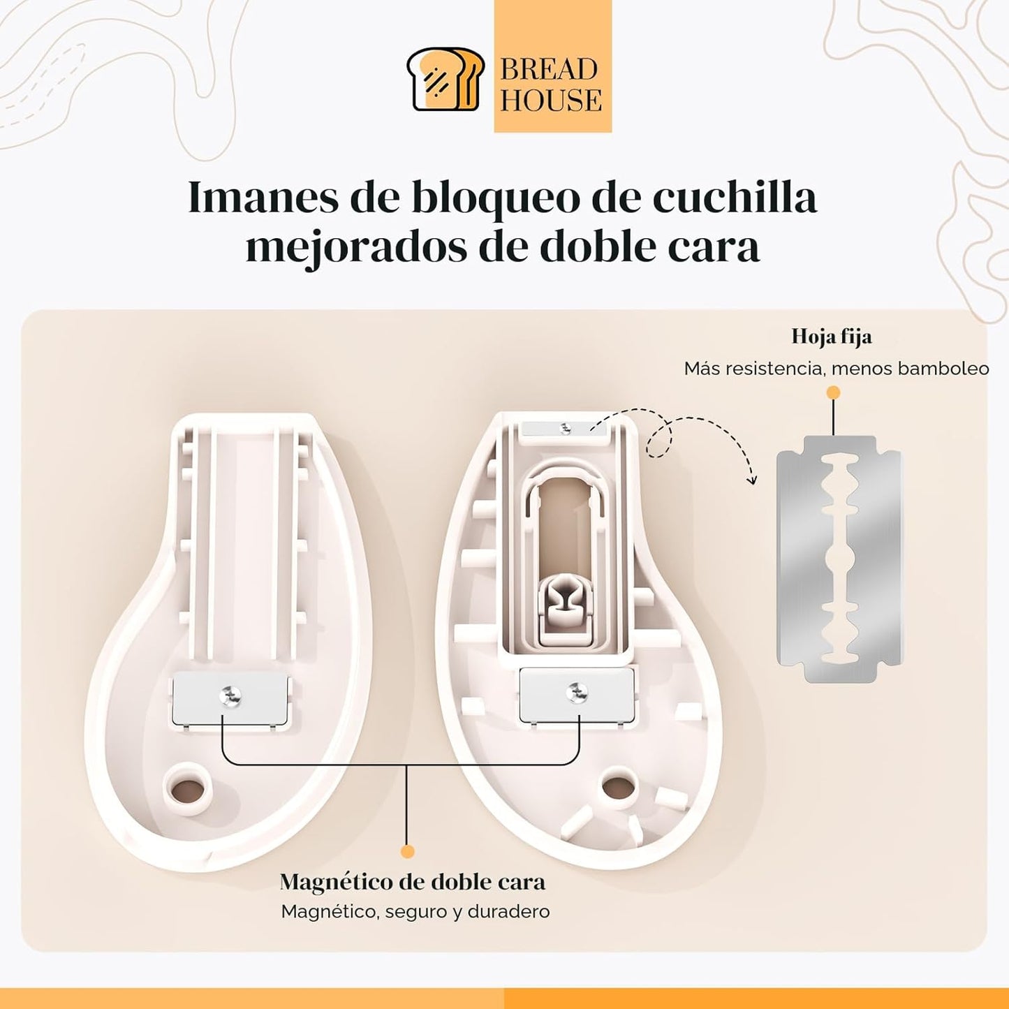 Herramienta puntuación masa madre magnética para hornear