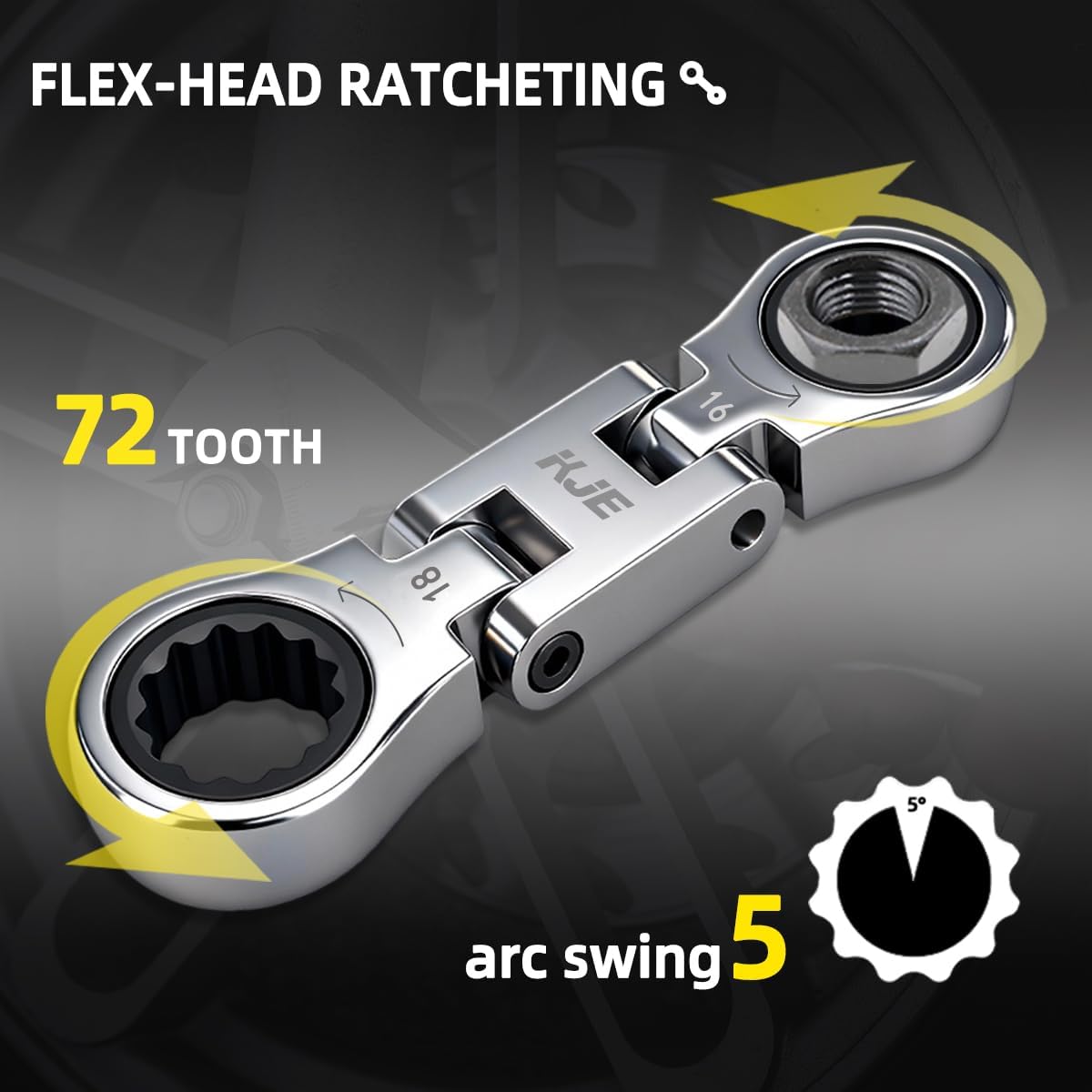 Set 5 llaves métricas 0.315-0.748pulg 72 dientes