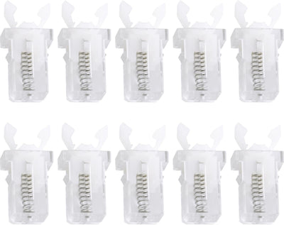 Clips repuesto cubo botón pulsador plástico transparente