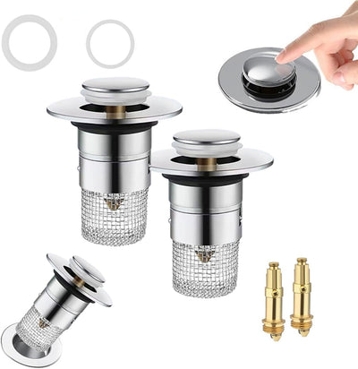 Colador drenaje baño comp metal recogedor pelo acero inox