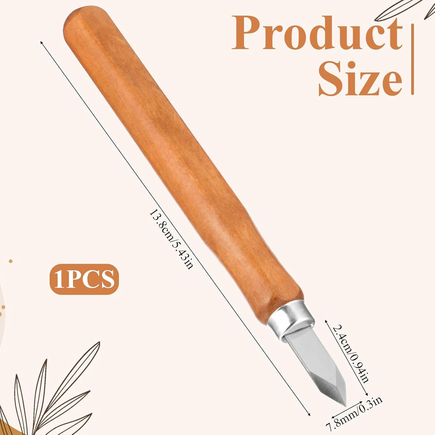 Cuchillo carpintería acero alto carbono biselado