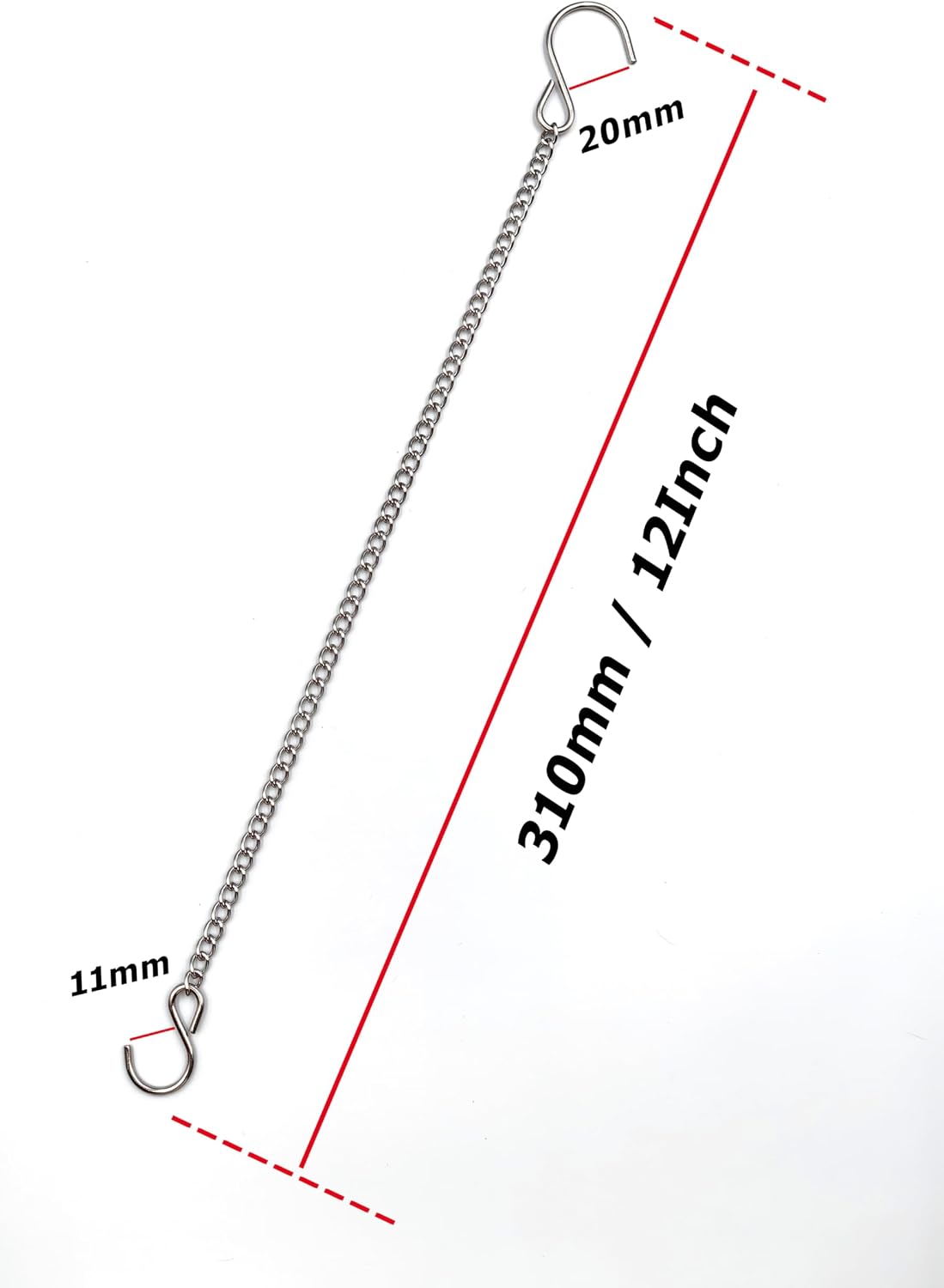 10 Cadenas Acero Inox 12pulg para Colgar Comederos Macetas
