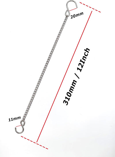 10 Cadenas Acero Inox 12pulg para Colgar Comederos Macetas