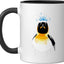 Taza cerámica Arctic Penguin Ice Crown Drip Art negra/blanca