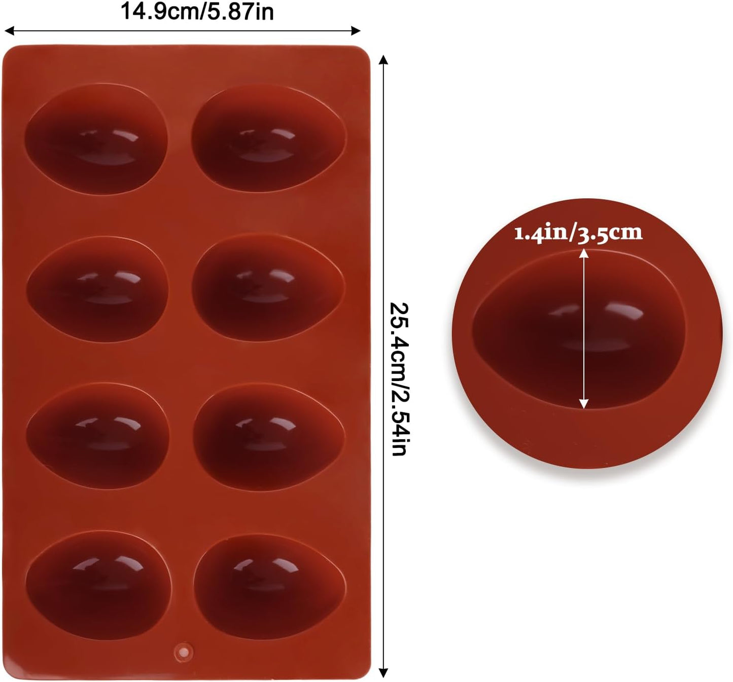 Molde silicona 8 cavidades huevo Pascua para hornear