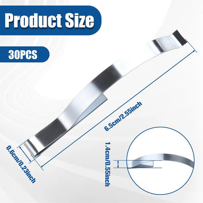 30 Clips Resorte Ventana Acero Inox Caja Almacenamiento