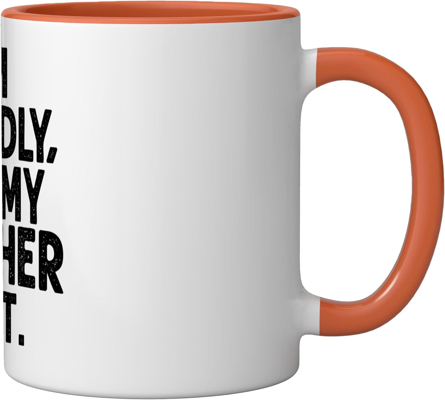 Taza Cerámica No Tocar Me Orange/White