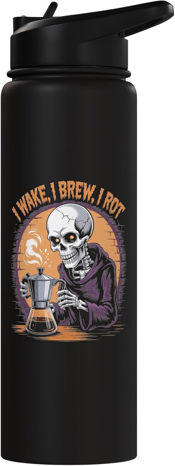 Bote de agua acero inoxidable diseño Halloween insulado para café