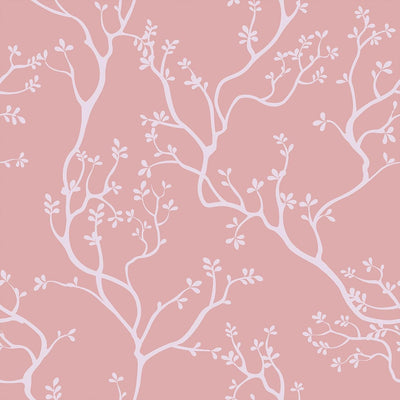 Papel tapiz ramas rosadas autoadhesivo 12x118pulg dormitorio baño