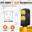 Adaptador 30A a 20A NEMA 14-30P a 5-20R con disyuntor