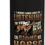 Botella de agua acero inoxidable aislada Horseriding