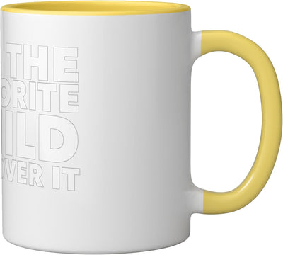 Taza cerámica para mujer adolescente amarillo/blanco I'm The Favorite Child
