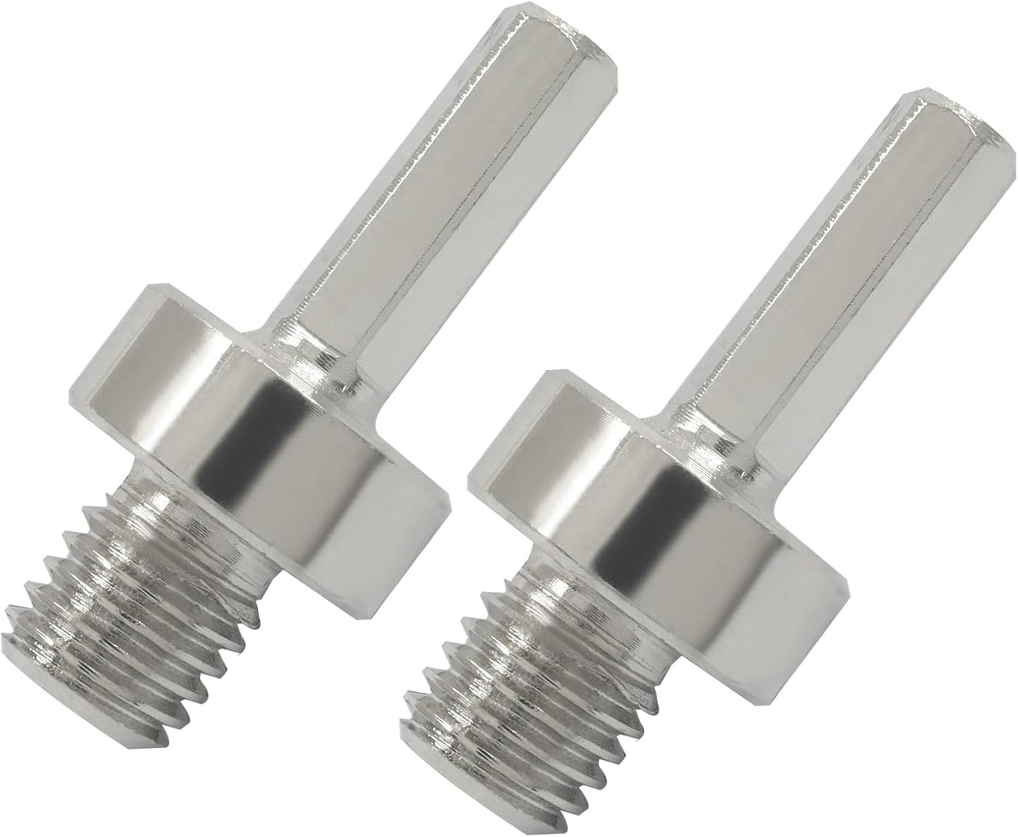 2 Adaptadores Broca Núcleo Acero Aleado Rosca 5/8 Pulg Hex