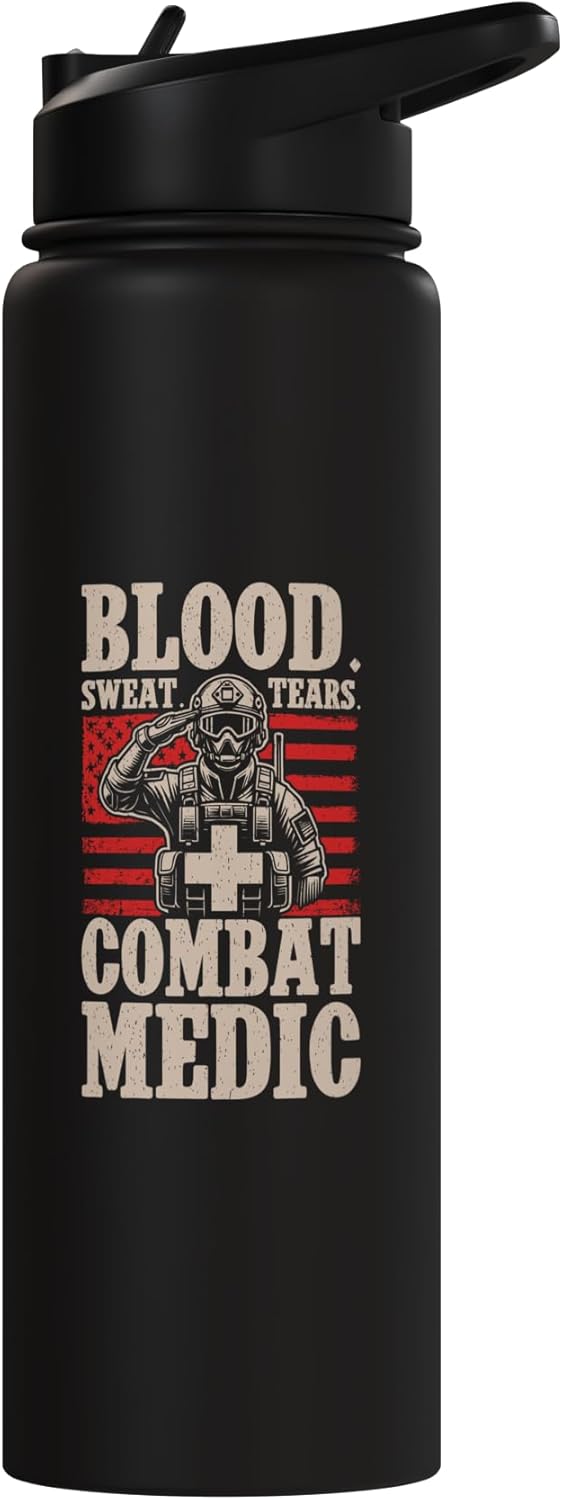 Botella de agua aislada de acero inoxidable Combat Medic