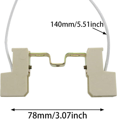 Base lámpara cerámica R7S soporte doble conector T3 3.071pulg