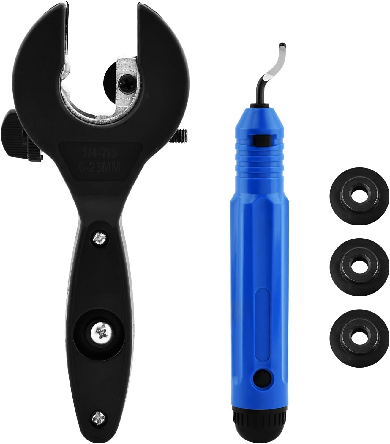 Cortador trinquete tubo cobre 5/16-1 1/8 pulg con desbarbador