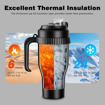 Vaso térmico acero inox 40oz con ventilador USB 3en1